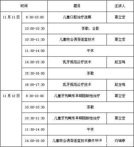 烟台市口腔医院儿童口腔规范诊疗培训班(第一期)通知