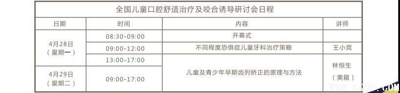 全国儿童口腔舒适治疗及咬合诱导研讨会